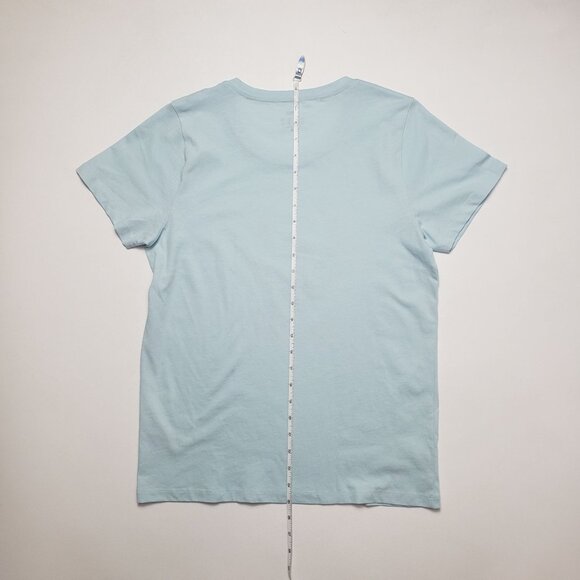 J.Crew Factory Sporty Dogs Graphic Tee Women Medium Light Blue SS Collectors Tee - Picture 8 of 16